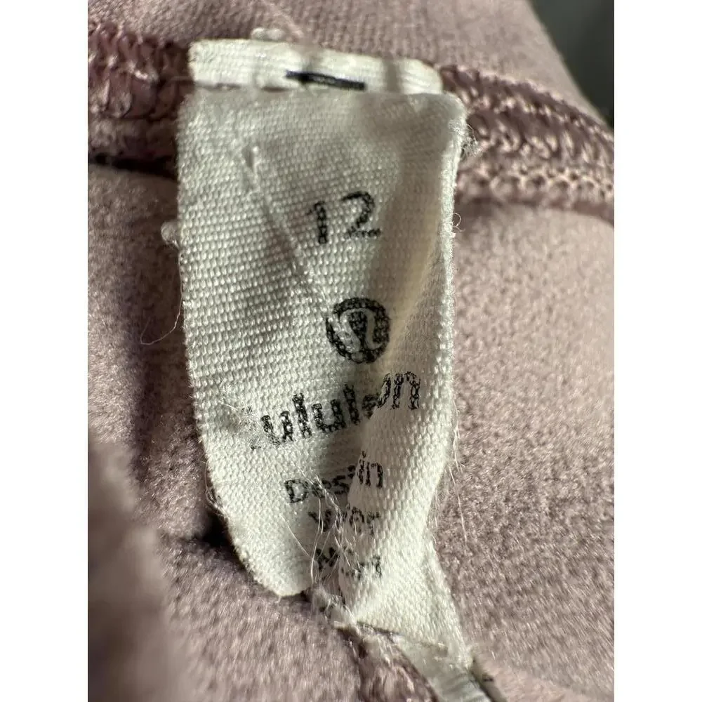Lululemon Reveal Crop *Zen Expression Vintage Mauve Size 12 - Picture 9 of 11